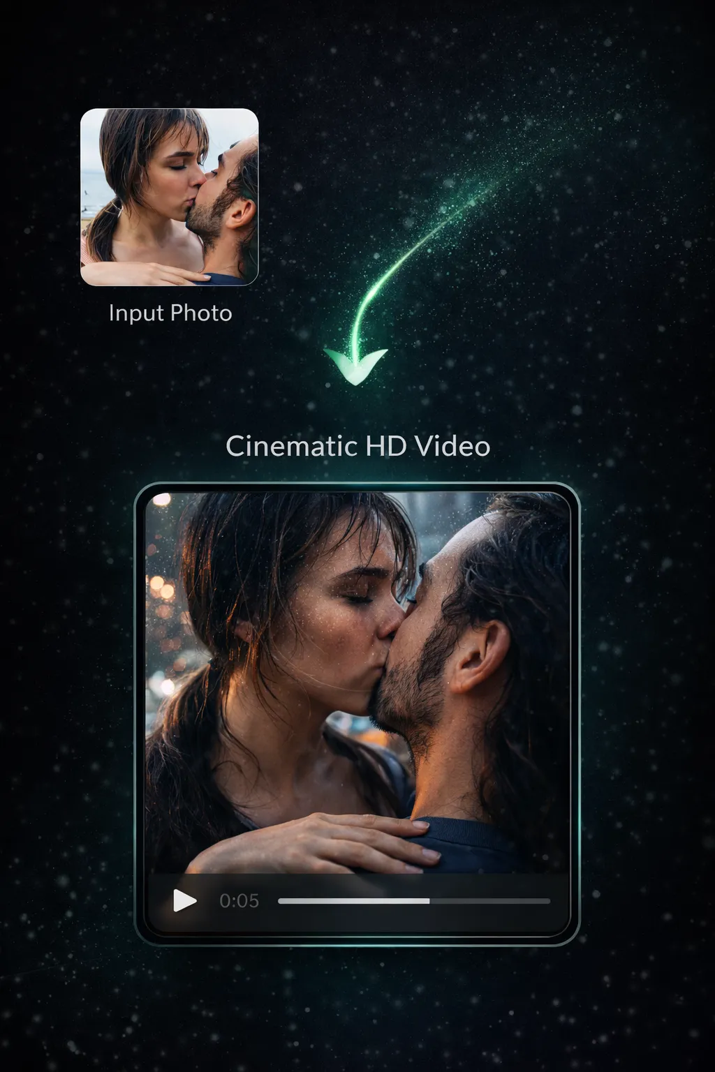 AI-generated cinematic quality video output